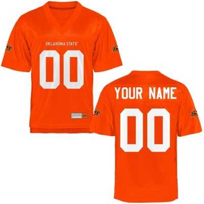 Mens Oklahoma State Cowboys Customized Football Name & Number 2015 Orange Jersey